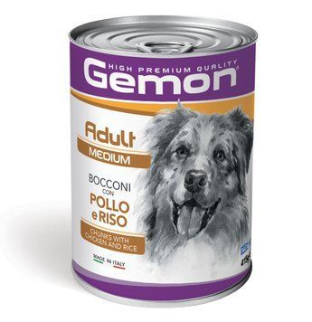 Влажный корм для собак средних пород GEMON Dog Wet Medium Adult кусочки с курицей и рисом 70387873 фото