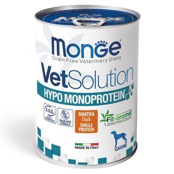 Влажный корм для собак диетический Monge VetSolution Wet Hypo canine утка 70082044 фото