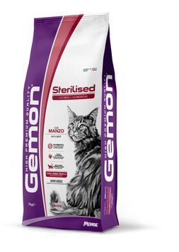 Корм для стерилизованных взрослых котов Gemon Cat Sterilised с говядиной 70297271 фото