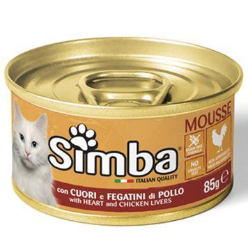 Влажный корм для котов SIMBA Cat Wet куринные сердечки и ливер 70009461 фото