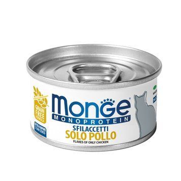 Влажный корм для котов Monge Cat MONOPROTEIN мясные хлопья курица 70007160 фото