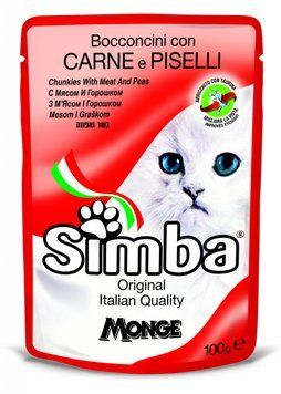Влажный корм для котов SIMBA Cat Wet мясной 70009348 фото