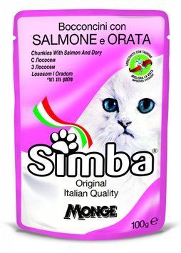 Влажный корм для котов SIMBA Cat Wet лосось и рыбкой дори 70009379 фото