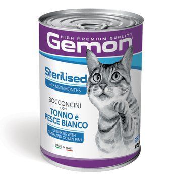 Влажный корм для стерилизованных котов GEMON Cat Wet Adult тунец и океаническая рыба 70300742 фото