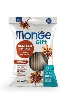 Лакомство для щенков мелких пород Monge Gift Dog Puppy and Junior Mini ягненок с анисом 70085571 фото