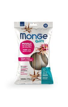 Лакомство для собак Monge Gift Dog Puppy and Junior Medium & Maxi свинина с конем когтя дьявола 70085601 фото