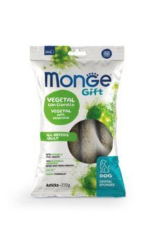 Лакомство для собак Monge Gift Dog Dental Star All breeds с хлорель и перцовая мята (веган) 70085656 фото