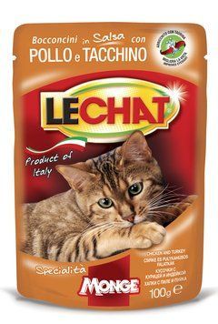 Влажный корм для котов Monge LC Cat Wet Adult курица и индейка 70001366 фото