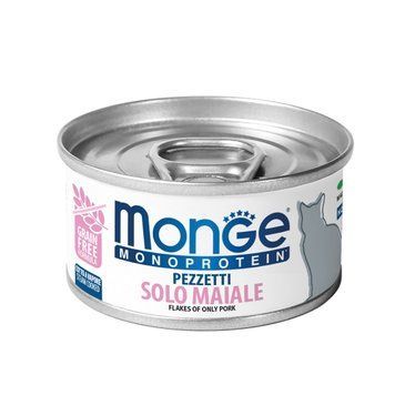 Влажный корм для котов Monge Cat MONOPROTEIN мясные хлопья свинина 70013802 фото