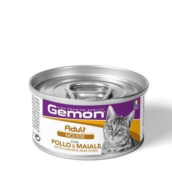 Влажный корм для котов GEMON Cat Adult мусс с курицей и свининой 70301022 фото